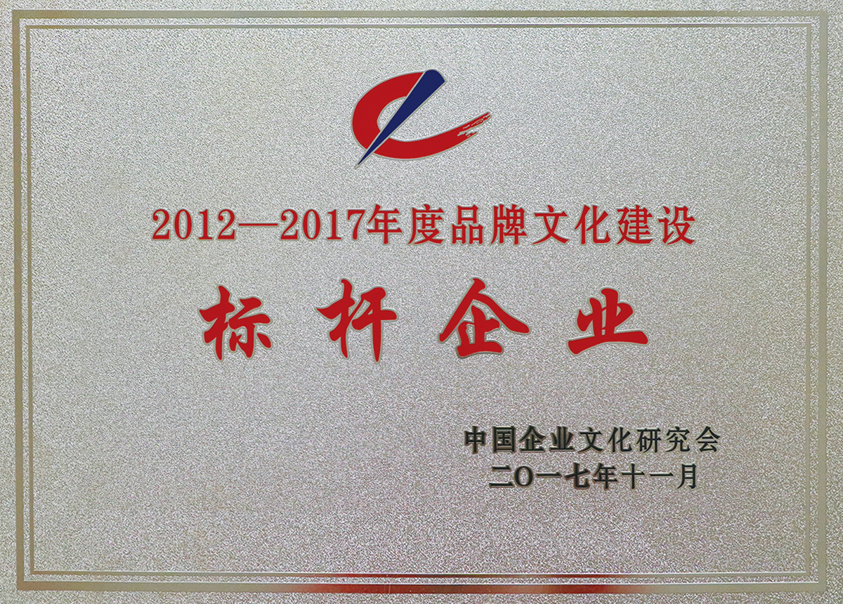 2012-2017年度品牌文化建設(shè)標(biāo)桿企業(yè)